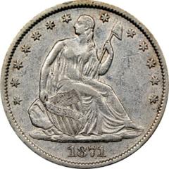 1871 S Coins Seated Liberty Half Dollar Prices