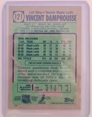 Backside | Vincent Damphousse Hockey Cards 1990 Topps