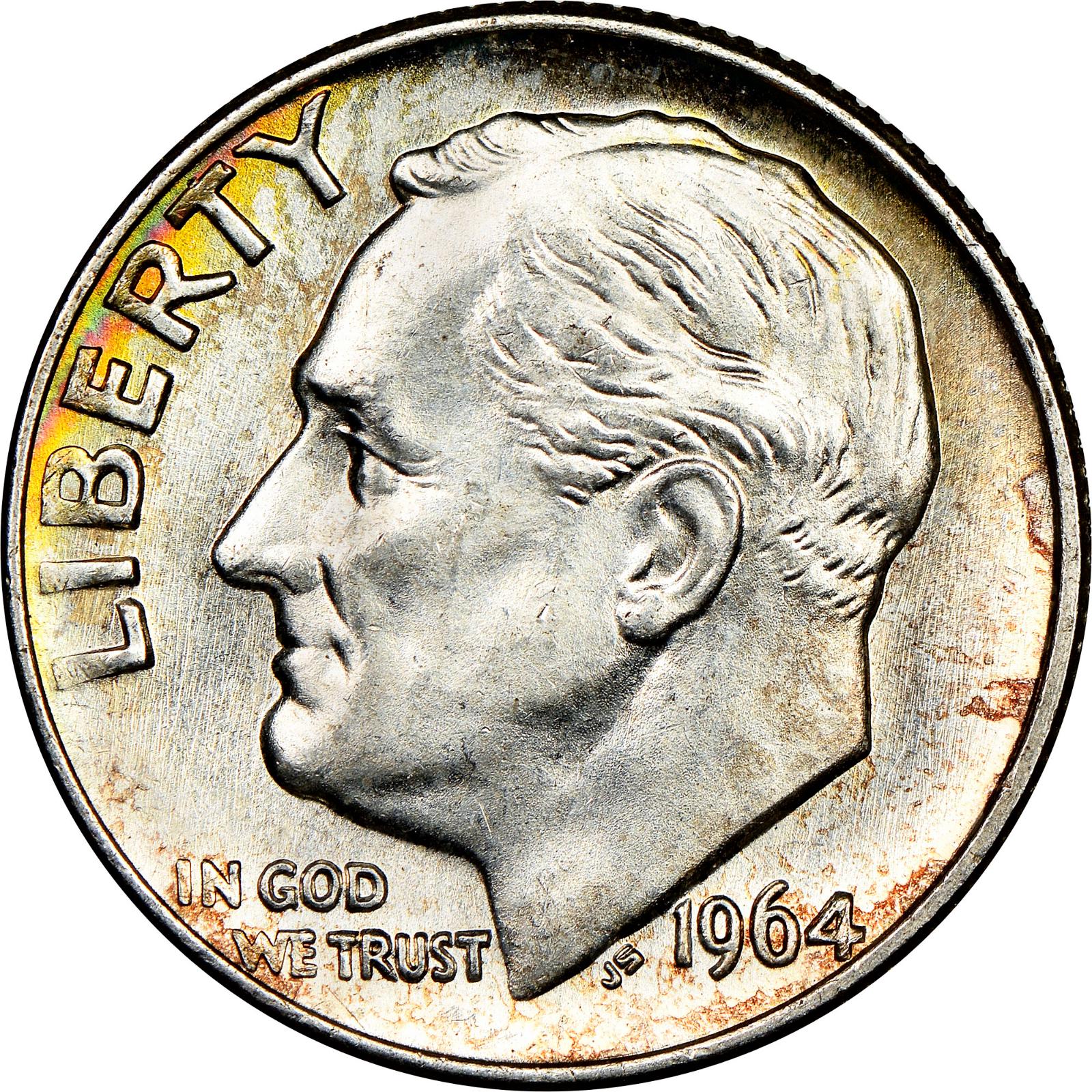 1964 Coins Roosevelt Dime