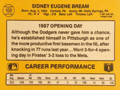 Rear | Sib Bream Baseball Cards 1987 Donruss Opening Day