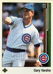 Gary Varsho [Error Back Photo Mike Bielecki Bunting] Baseball Cards 1989 Upper Deck Prices