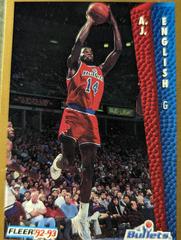 A.J. English #232 Basketball Cards 1992 Fleer Prices