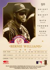 Rear | Bernie Williams Baseball Cards 1998 Leaf 50th Anniversary