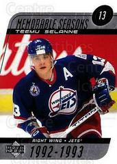 Teemu Selanne #195 Hockey Cards 2002 Upper Deck Prices
