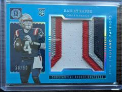Bailey Zappe [Sapphire] #SS-24 Football Cards 2022 Panini Encased Substantial Rookie Swatches Prices