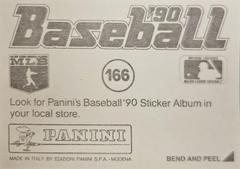 Back | Texas Rangers Baseball Cards 1990 Panini Stickers