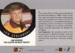 Back | Lester Patrick Trophy [Error] Hockey Cards 1990 Pro Set
