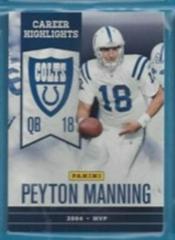 PEYTON MANNING #5 Football Cards 2012 Panini Super Bowl XLVI Career Highlights Prices