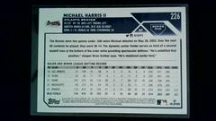 Back | Michael Harris II Baseball Cards 2023 Topps