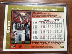 Back | Jerry Rice [Minted in Canton] Football Cards 1997 Topps