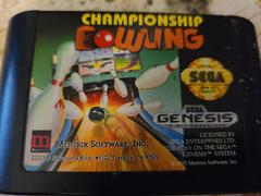Cartridge (Front) | Championship Bowling Sega Genesis