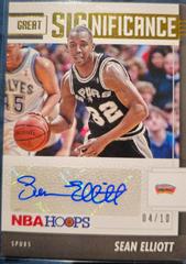 Sean Elliott [Gold] Basketball Cards 2021 Panini Hoops Great SIGnificance Prices