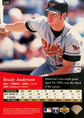 Rear | Brady Anderson Baseball Cards 1995 SP