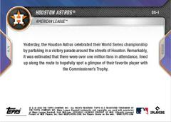 Back | Houston Astros Baseball Cards 2022 Topps Now Off Season