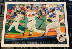 D. Pedroia, J. Mauer, M. Bradley #43 Baseball Cards 2009 Topps Prices