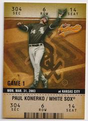 Paul Konerko Baseball Cards 2003 Fleer Authentix Prices