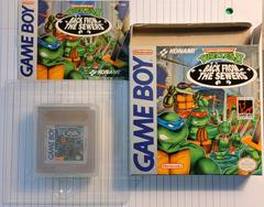 Box, Cartridge, Tray, And Manual  | Teenage Mutant Ninja Turtles II Back from the Sewers GameBoy
