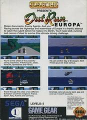 OutRun Europa - Back | Outrun Europa Sega Game Gear
