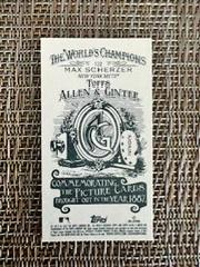 Back | Max Scherzer [Mini A & G Back] Baseball Cards 2022 Topps Allen & Ginter