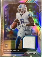 D'Andre Swift #18 Football Cards 2020 Panini Prizm Premier Jerseys Prices