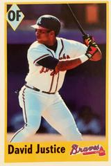 David Justice #77 Baseball Cards 1995 Fleer Panini Stickers Prices