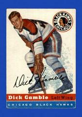 Dick Gamble #1 Hockey Cards 1954 Topps Prices