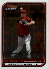 Brandon Webb #19 Baseball Cards 2008 Bowman Chrome Prices
