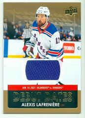 Alexis Lafreniere [Jersey] #DD-1 Hockey Cards 2021 Upper Deck Debut Dates Prices