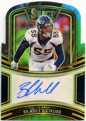 Bradley Chubb [Tie-Dye Prizm Die-Cut] Football Cards 2020 Panini Select Signatures Prices