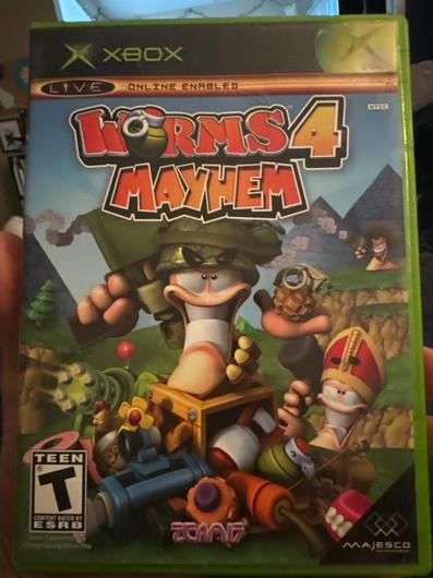 Worms 4 Mayhem | Item, Box, and Manual | Xbox