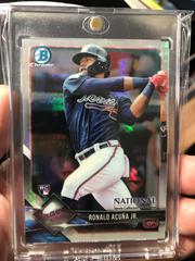 Ronald Acuna [National Convention Prism Refractor] Baseball Cards 2018 Bowman Chrome National Convention Prices