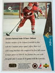 Backside | Jeffrey Ware Hockey Cards 1994 Upper Deck