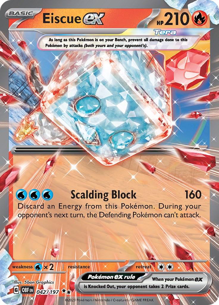 Eiscue ex #42 Pokemon Obsidian Flames