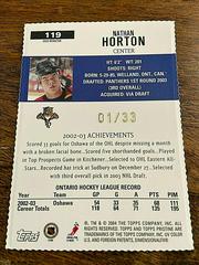 Nathan Horton [Gold Refractor] #119 Hockey Cards 2003 Topps Pristine Prices