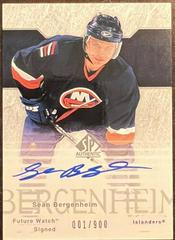 Sean Bergenheim [Autograph] #152 Hockey Cards 2003 SP Authentic Prices