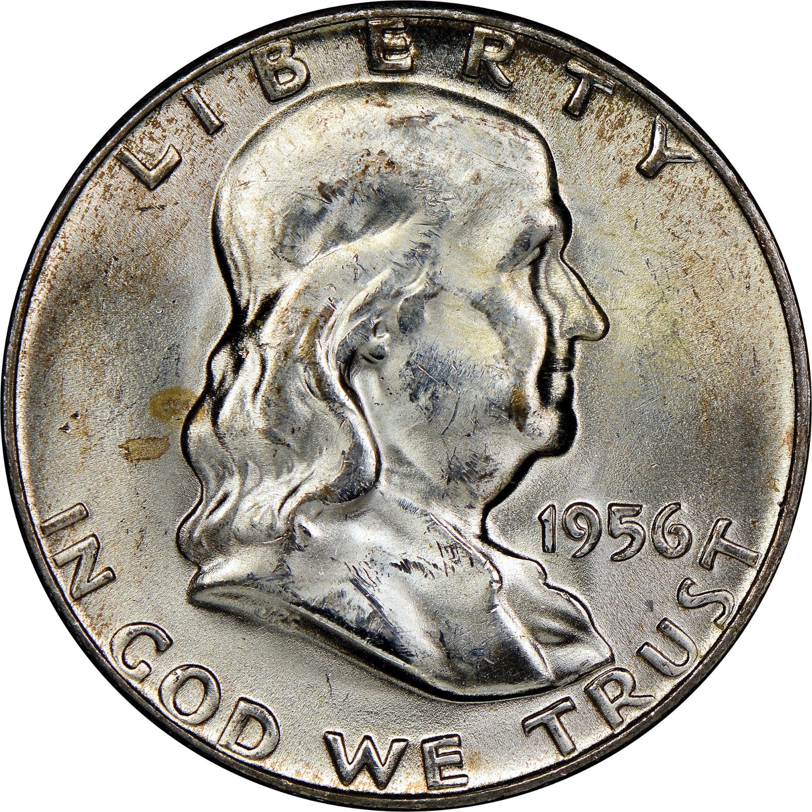 1956 [TYPE 2 PROOF] Coins Franklin Half Dollar