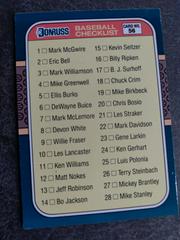 Checklist #1-56 #56 Baseball Cards 1991 Donruss Rookies Prices