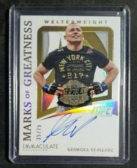 Georges St Pierre Ufc Cards 2021 Panini Immaculate UFC Marks of Greatness Autographs Prices