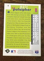 Back | Bill Pulsipher Baseball Cards 1995 Collector's Choice Se