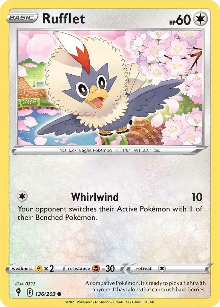 Rufflet #136 Pokemon Evolving Skies