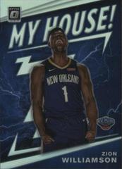 Zion Williamson [Holo] #15 Basketball Cards 2019 Panini Donruss Optic My House Prices