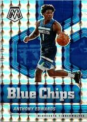 Anthony Edwards #14 Basketball Cards 2020 Panini Mosaic Blue Chips Prices