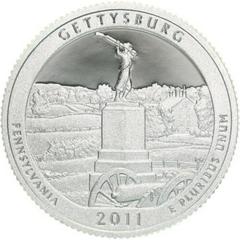 2011 S [SILVER GETTYSBURG PROOF] Coins America the Beautiful Quarter Prices