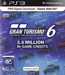 Gran Turismo 6 2.5 Million In-Game Credits PAL Playstation 3 Prices