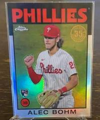 Front Of Card | Alec Bohm [Refractor] Baseball Cards 2021 Topps Chrome 1986