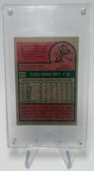 George Brett #228 1975 Topps Mini - Back | George Brett Baseball Cards 1975 Topps Mini