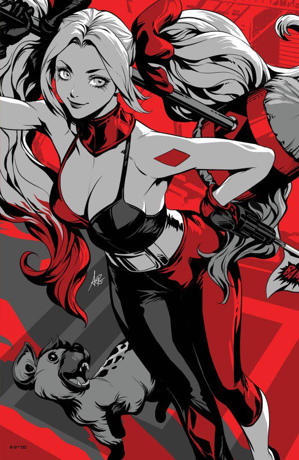 Harley Quinn: Black + White + Redder [Artgerm Foil] #1 (2023) Comic Books Harley Quinn: Black + White + Redder