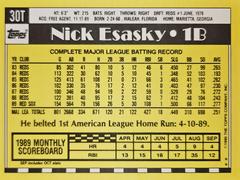 Rear | Nick Esasky Baseball Cards 1990 Topps Traded Tiffany