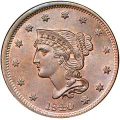 1840 Coins Braided Hair Penny Prices