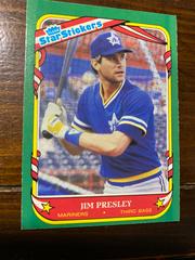 Jim Presley Baseball Cards 1987 Fleer Star Stickers Prices